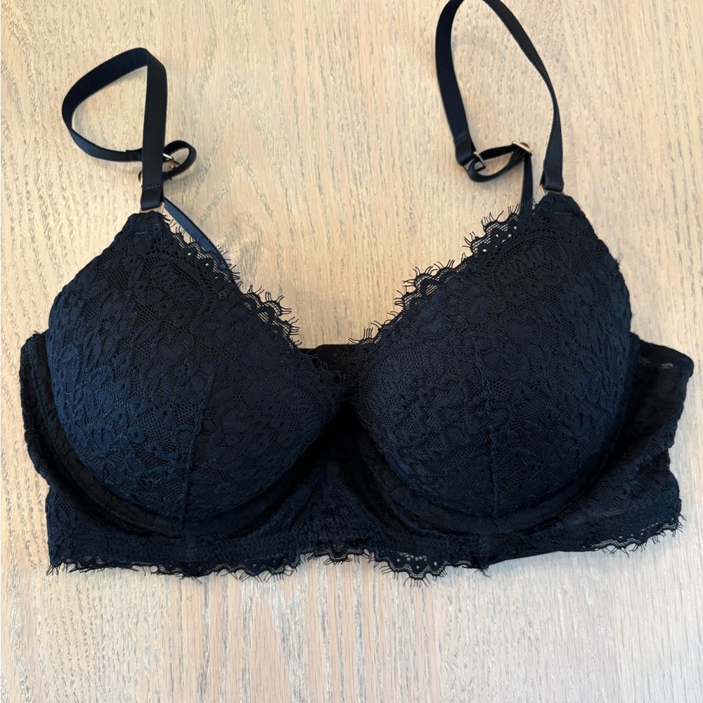 Aerie Lace Underwire Bra - Black